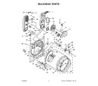 Whirlpool WGD5050LW3 bulkhead parts diagram