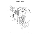 Whirlpool WED6150PB0 cabinet parts diagram