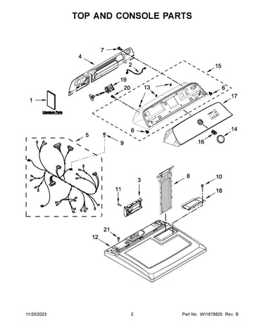 Top and console parts