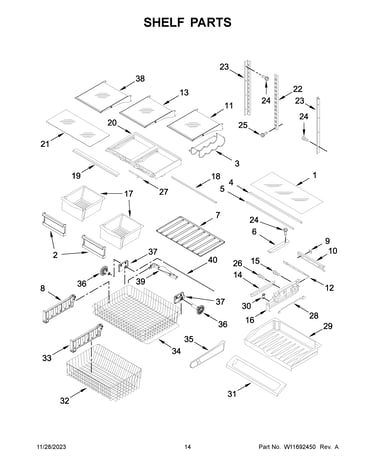 Shelf parts
