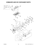 Icemaker and ice container parts