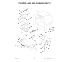 Whirlpool WRB329DMBM05 freezer liner and icemaker parts diagram
