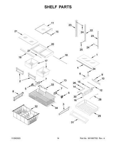 Shelf parts