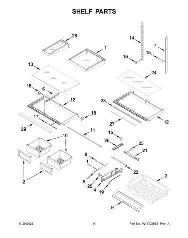 Shelf parts