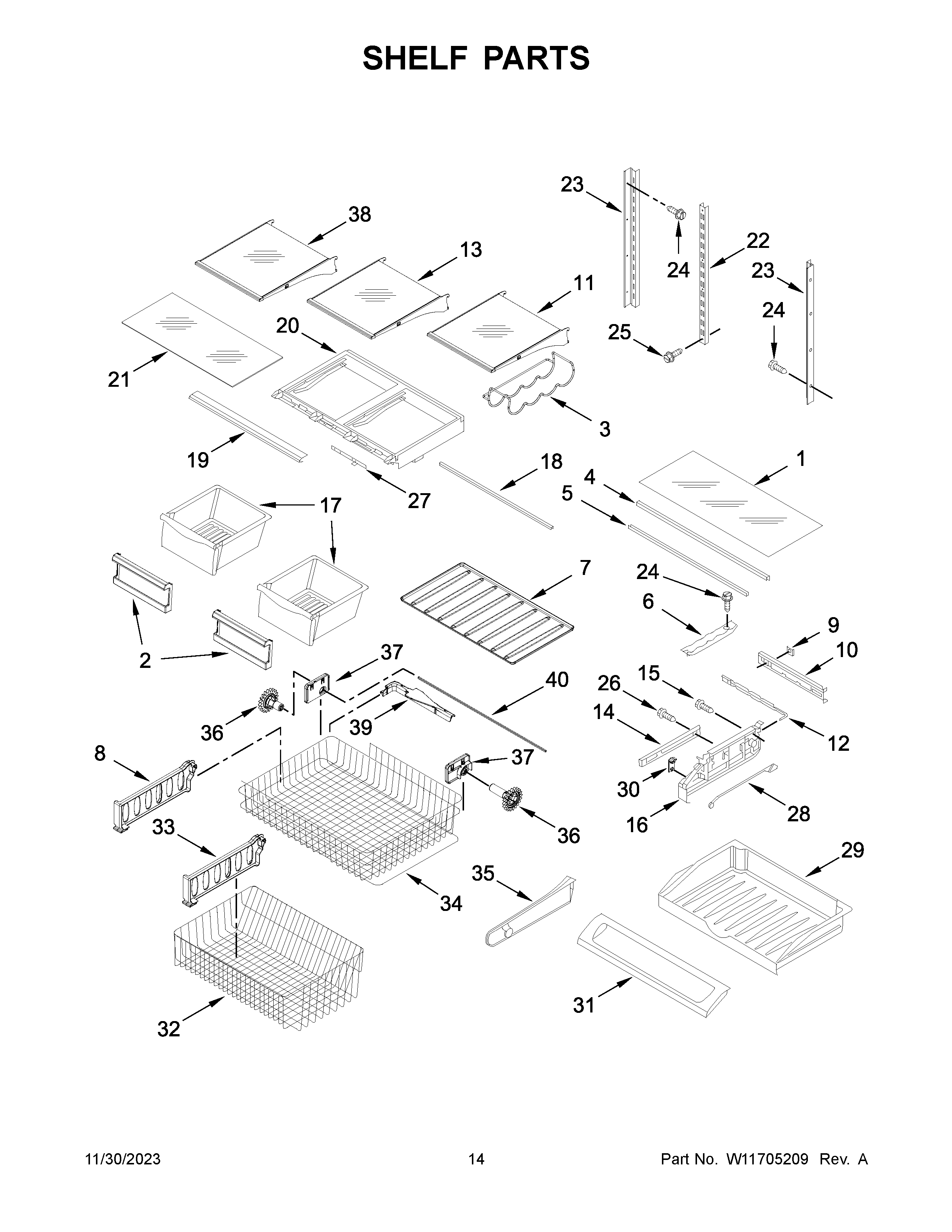 Shelf parts