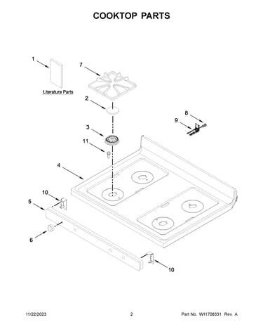 Cooktop parts