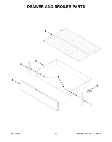 Drawer and broiler parts