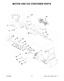 Motor and ice container parts