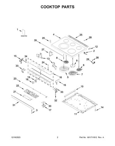 Cooktop parts