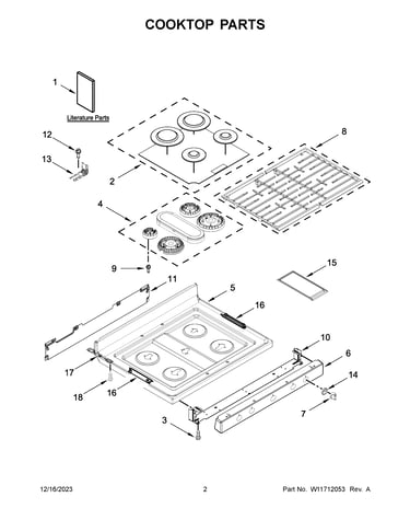 Cooktop parts