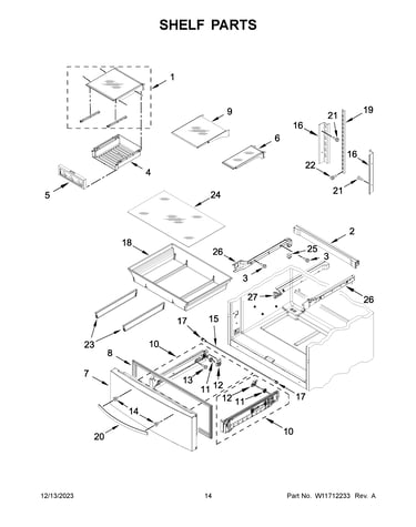 Shelf parts