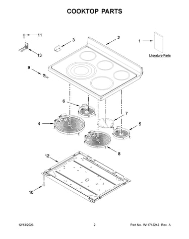 Cooktop parts