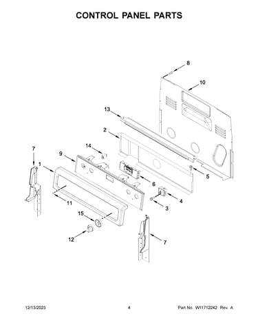 Control panel parts