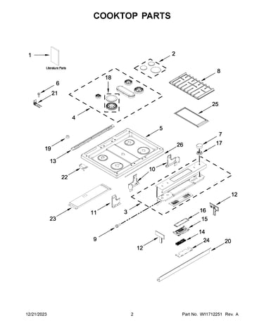 Cooktop parts