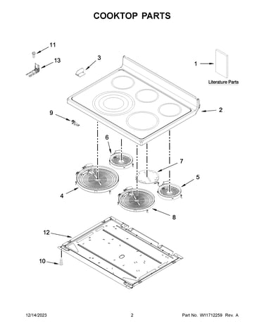 Cooktop parts