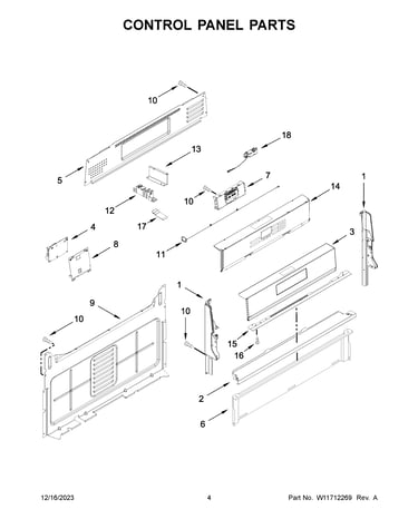 Control panel parts