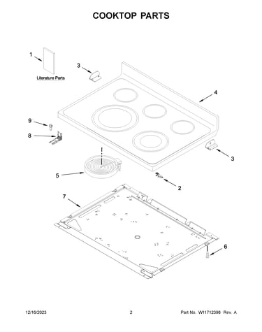 Cooktop parts