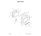 Whirlpool WFE975H0HV5 door parts diagram