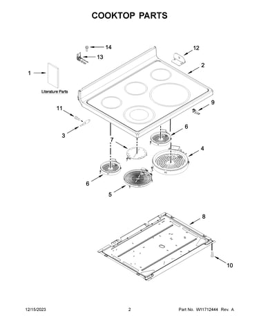 Cooktop parts