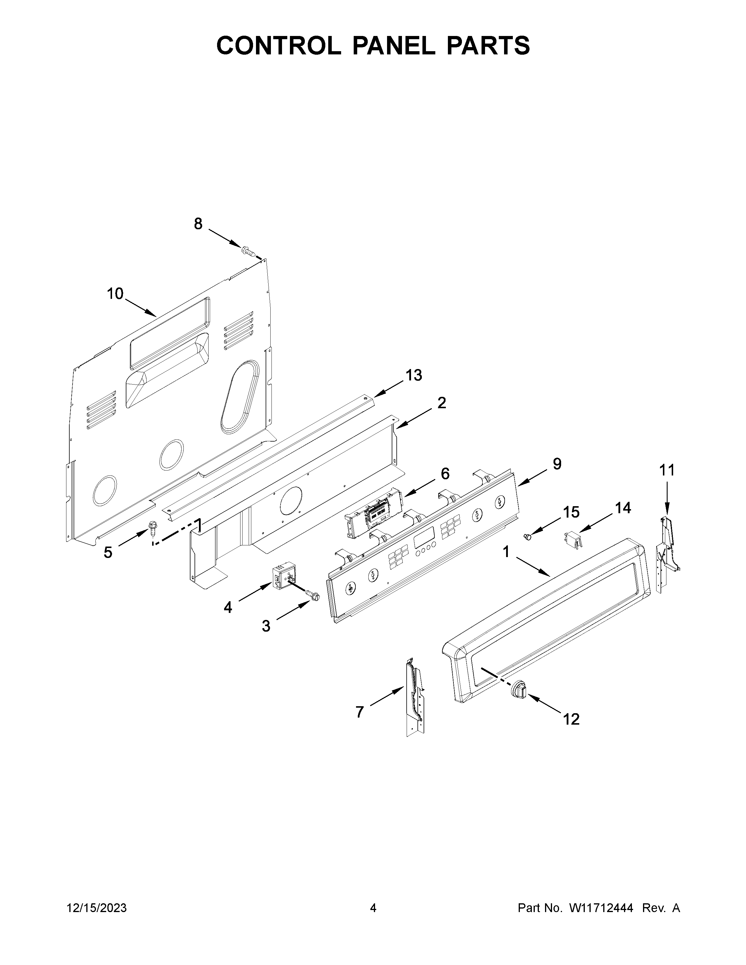 CONTROL PANEL PARTS