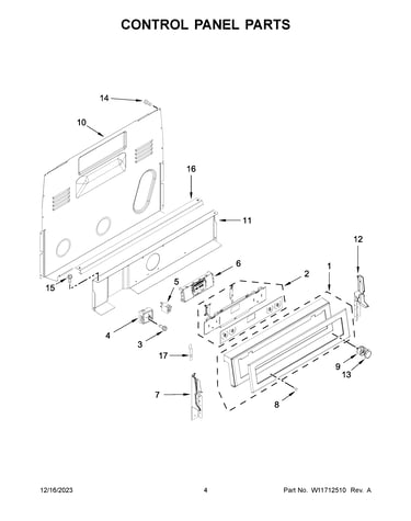 Control panel parts