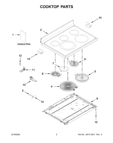 Cooktop parts