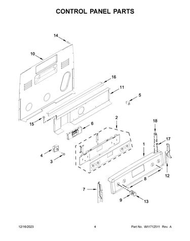 Control panel parts