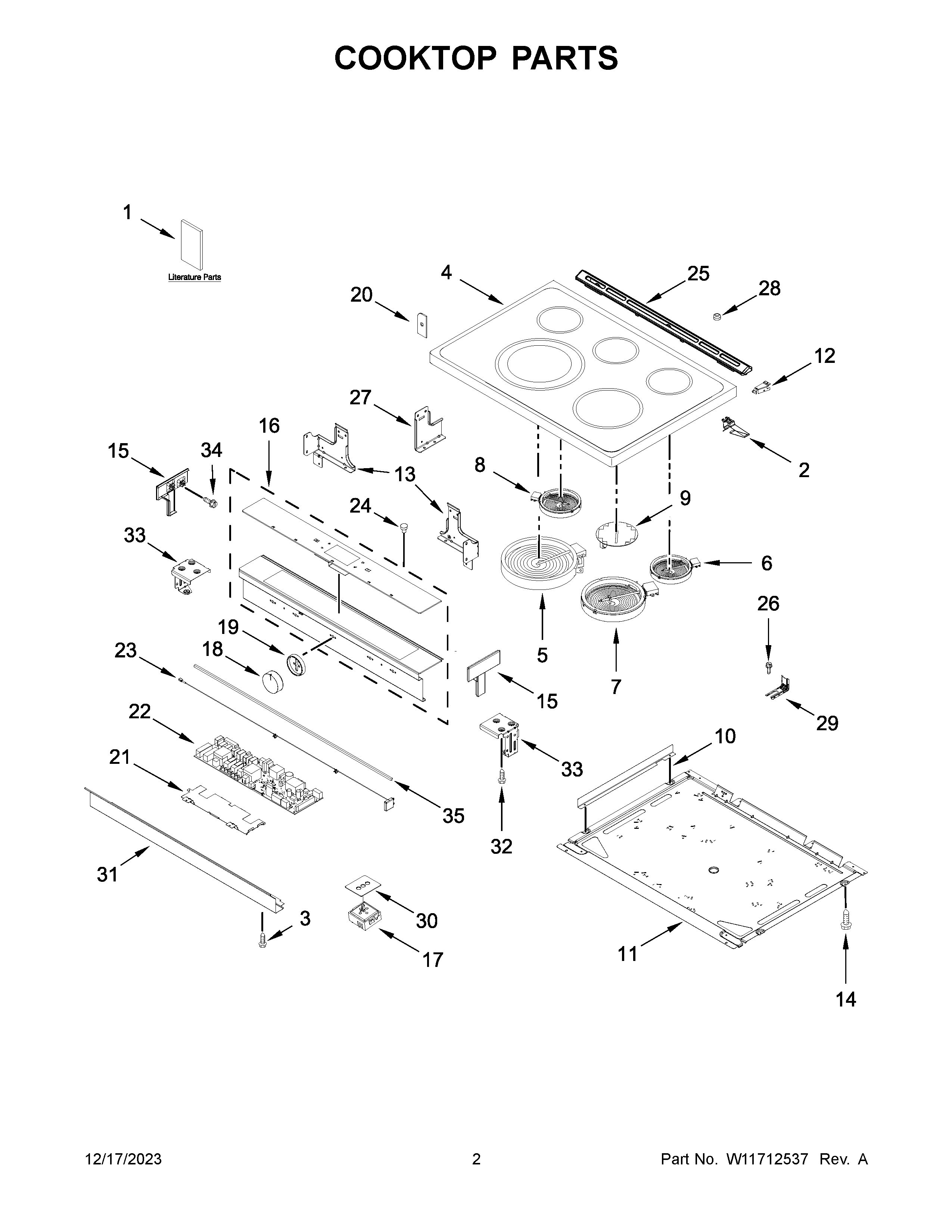 Cooktop parts
