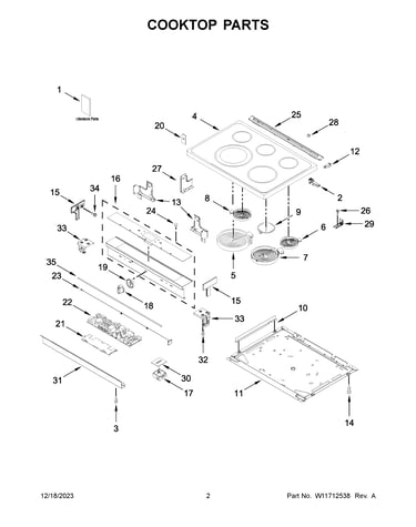 Cooktop parts