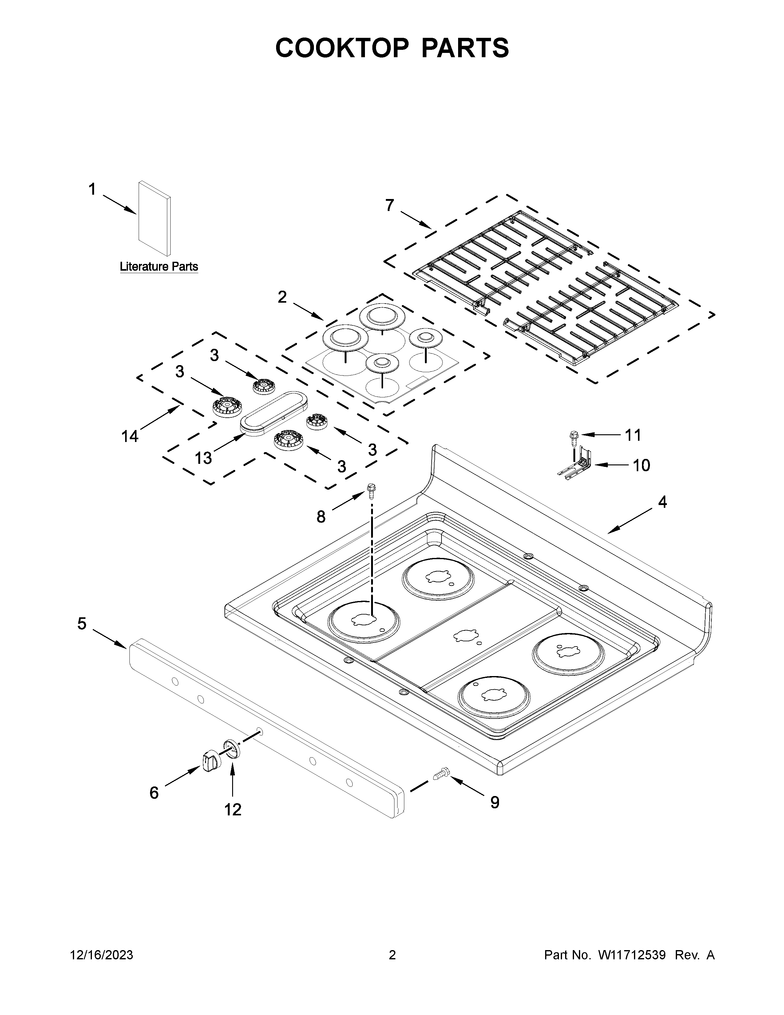 COOKTOP PARTS