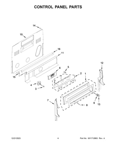 Control panel parts