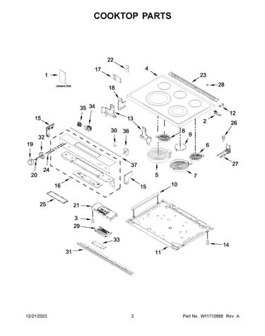 Cooktop parts