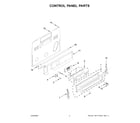 KitchenAid KFEG504KPS4 control panel parts diagram