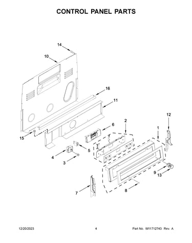 Control panel parts