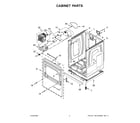Maytag MED7230HW0 cabinet parts diagram