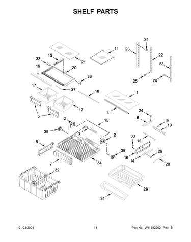Shelf parts