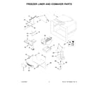 Whirlpool WRF540CWHZ11 freezer liner and icemaker parts diagram