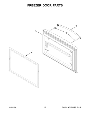 Freezer door parts