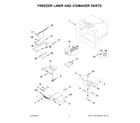 KitchenAid KRFF302ESS07 freezer liner and icemaker parts diagram