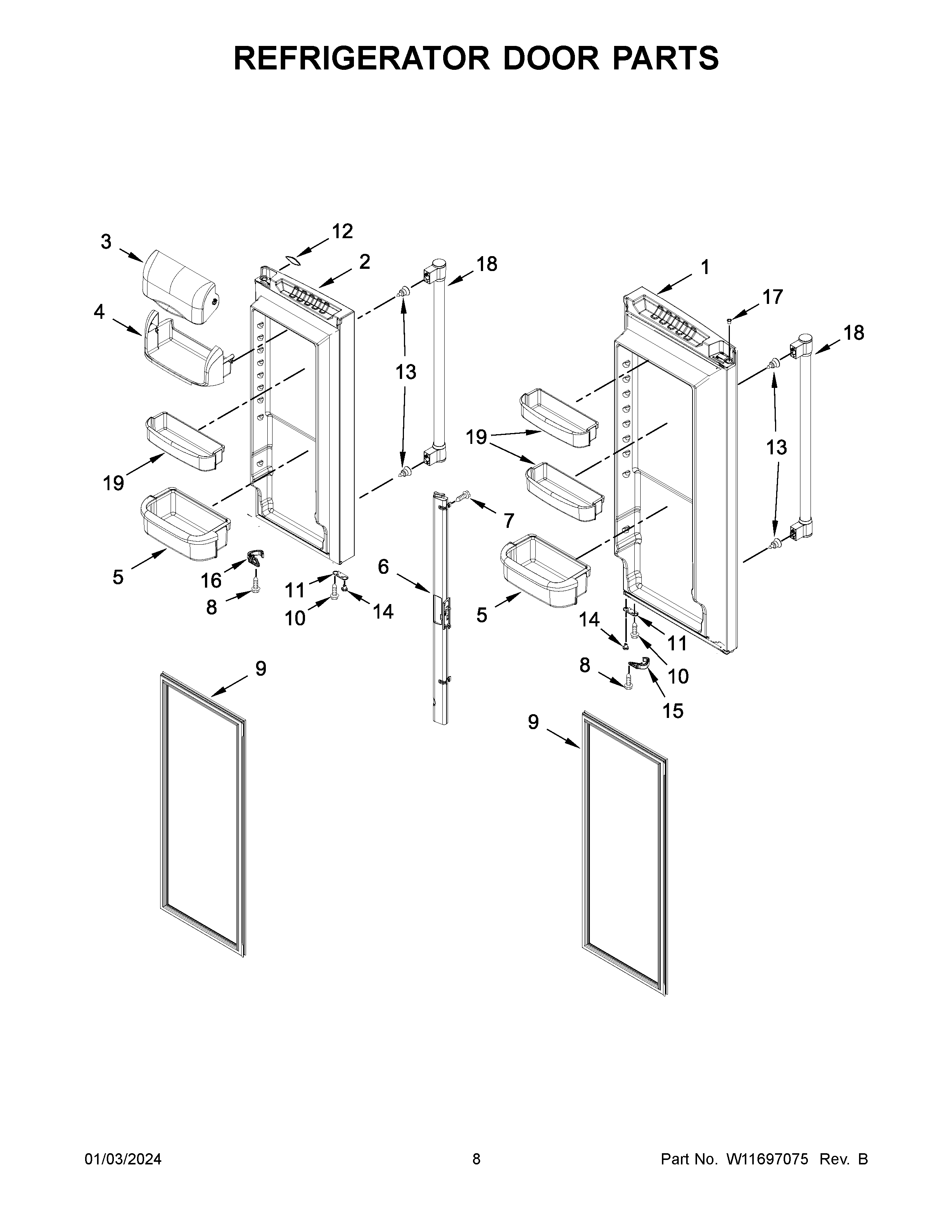 REFRIGERATOR DOOR PARTS