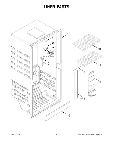 Liner parts