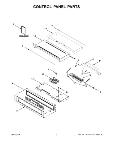Control panel parts