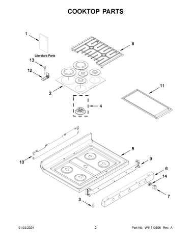 Cooktop parts