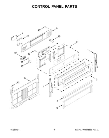 Control panel parts
