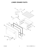 Lower drawer parts