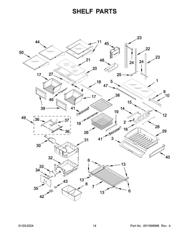 Shelf parts