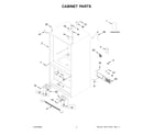 Whirlpool WRB329DMBB05 cabinet parts diagram