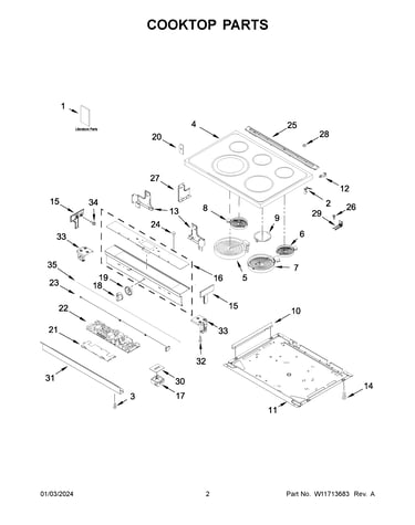 Cooktop parts