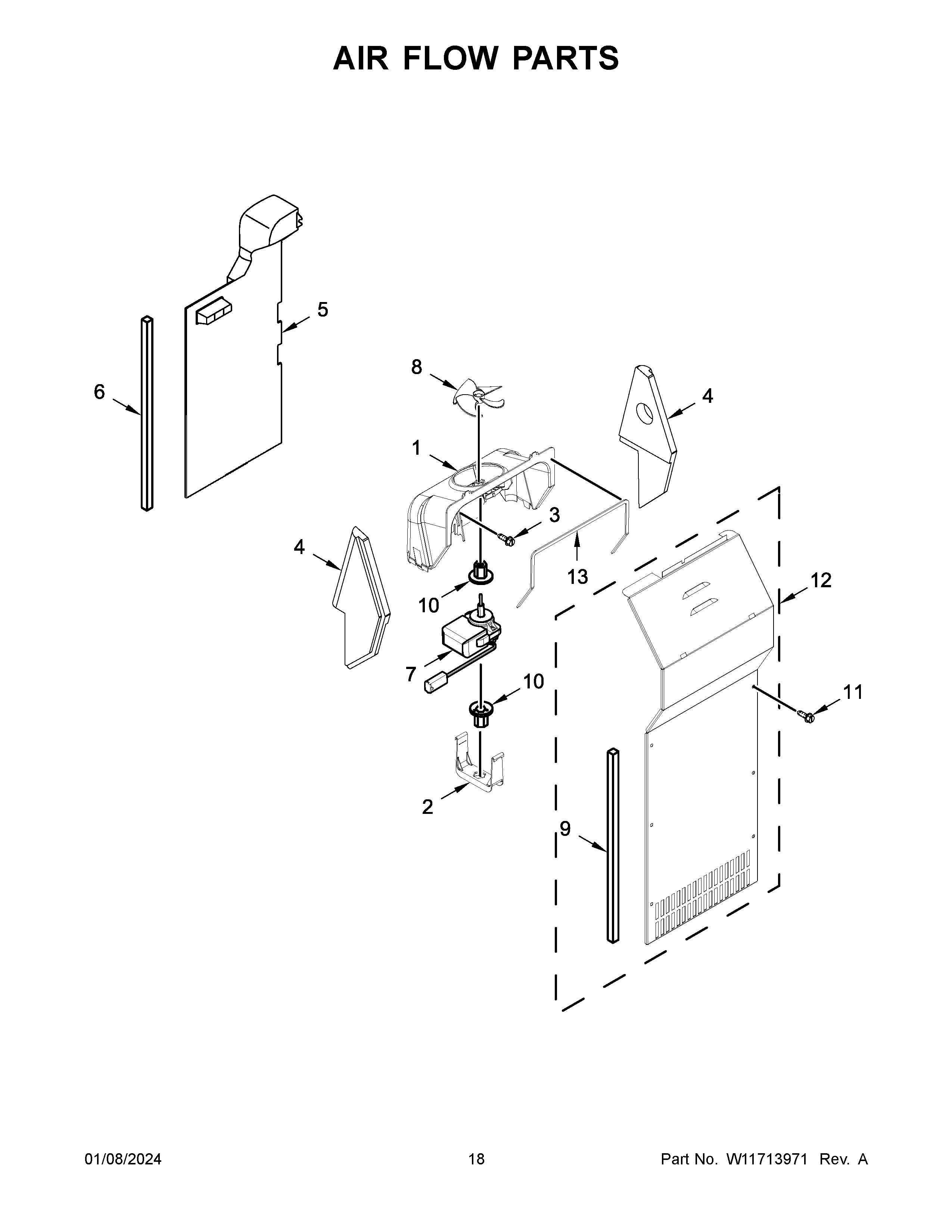Air flow parts