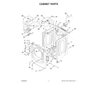 Whirlpool 8TWGD8620HW2 cabinet parts diagram